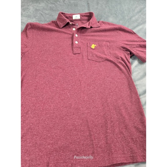 Johnnie O Polo Shirt Mens Small Red Cotton Golf Heather Logo Pocket UPF Stretch - Picture 5 of 10